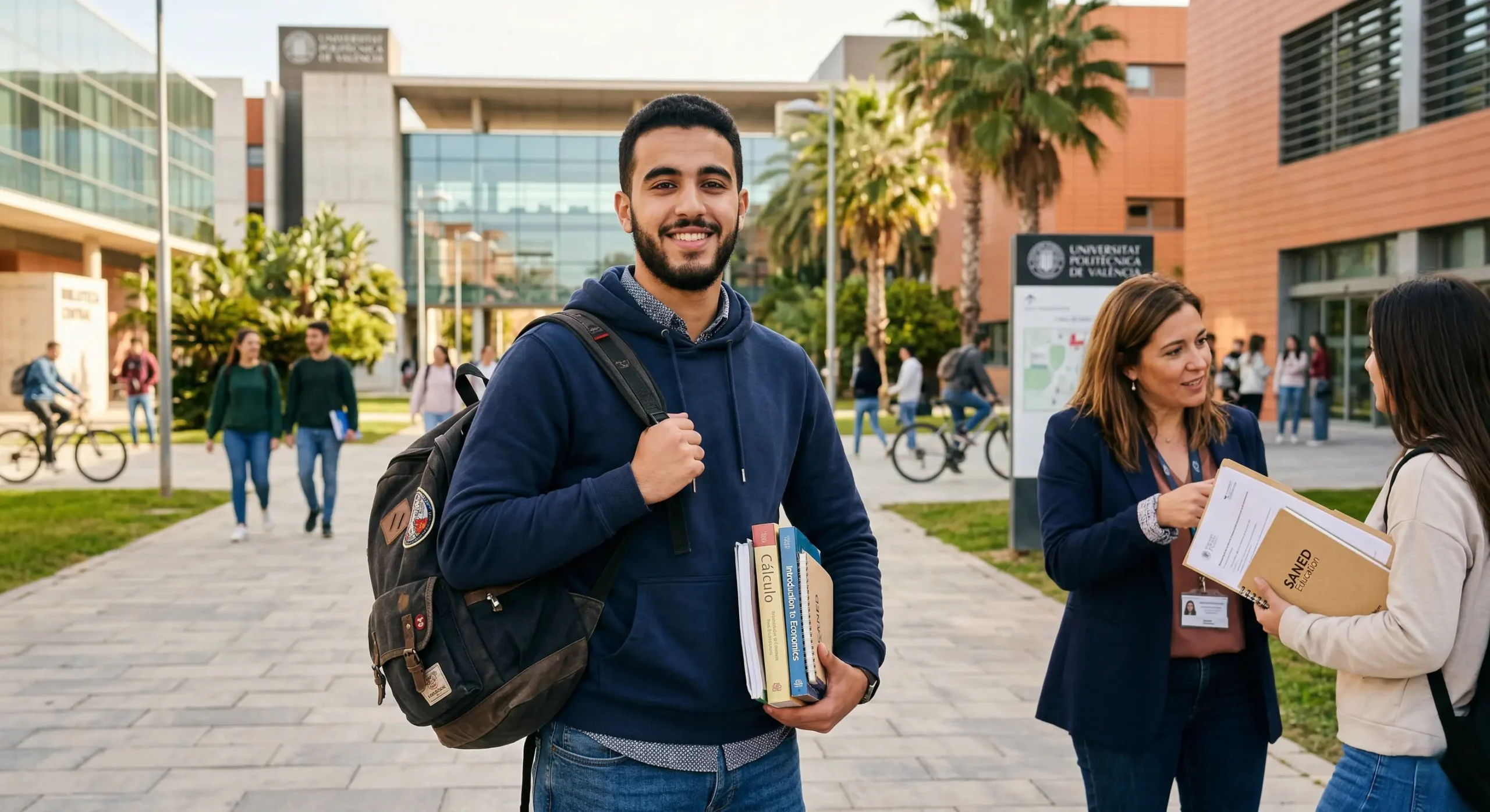 étudiant marocain sur un campus en Espagne accompagné dans son parcours universitaire