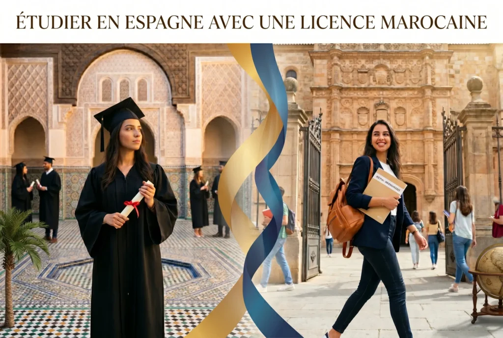 étudiante marocaine diplômée poursuivant ses études en master en Espagne